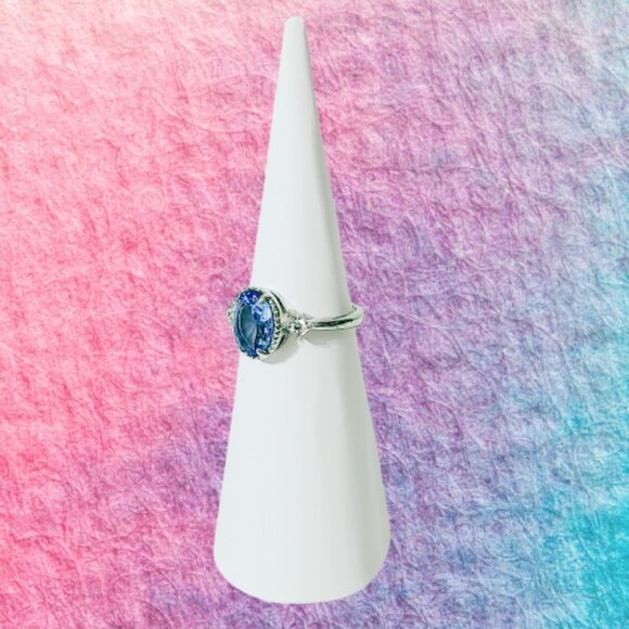 BP Kids Collection Adjustable Lab Created Light Sapphire Ring - Picture 4 of 8